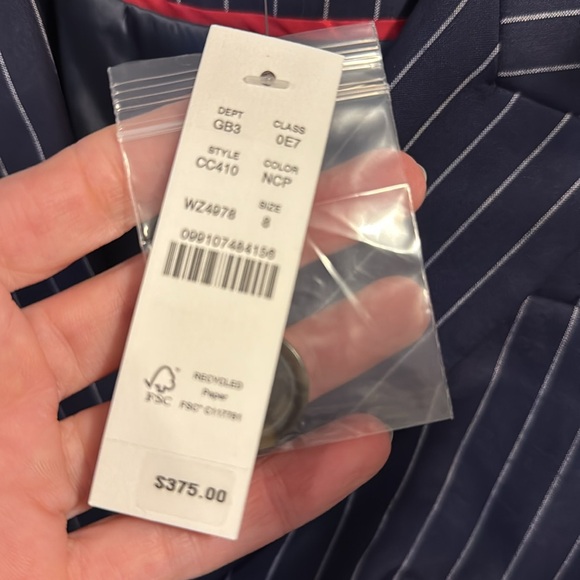 J Crew Collection Vivienne pinstripe navy blazer in Italian wool - Picture 12 of 12